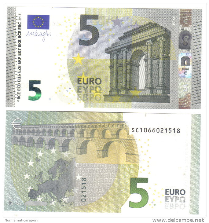 NEW 5 € 2013 ITALIA Italie SERIE Sc Mario Draghi FDS UNC DA MAZZETTA Soudoyer S006A4 Cod.€.158 - 5 Euro