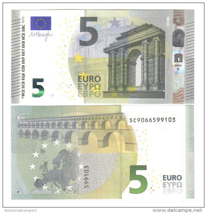 NEW 5 € 2013 ITALIA Italie SERIE SC Mario Draghi FDS UNC DA MAZZETTA Soudoyer S006I4 Cod.€.161 - 5 Euro