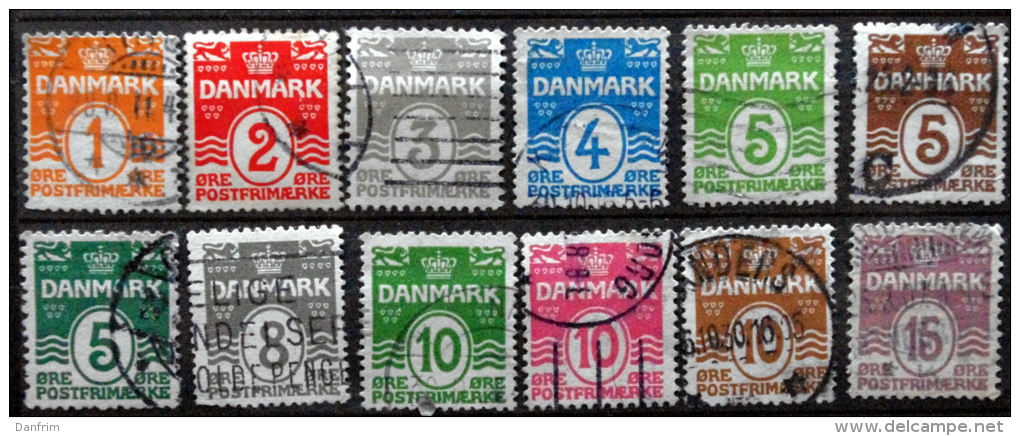 Denmark 1905-1921 (O). (lot Ks 402) - Verzamelingen
