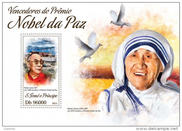 S. Tomè 2013, Nobel Prize, Dalai Lama, Mother Teresa, BF - Madre Teresa