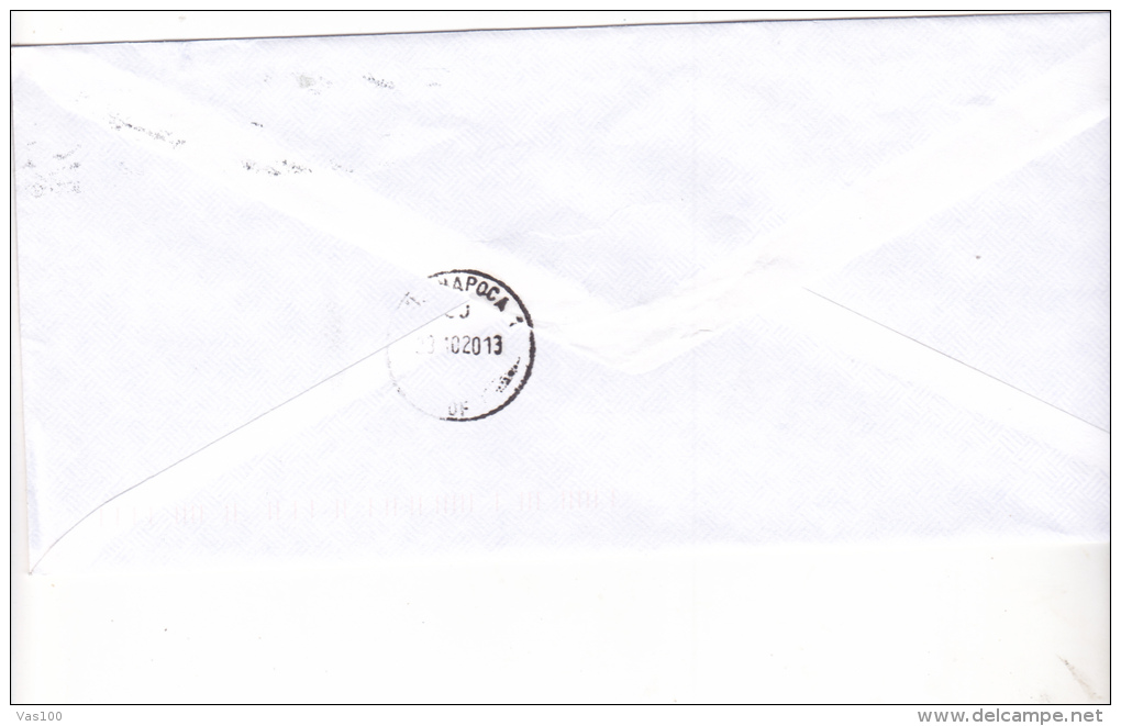 EARTH GLOBE STAMP ON COVER, FROM ROCHESTER TO ROMANIA, 2013, USA - Lettres & Documents