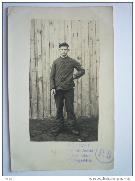 HOLZMINDEN  :  Carte  PHOTO  D'un Prisonnier De Guerre - Holzminden