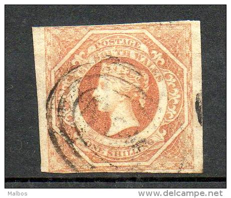 NSW  1854 (o) S&G # 101  Brownish Red  - Wmk 10 (12 Double-lined) - Gebruikt