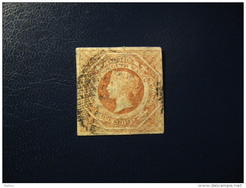 NSW  1854 (o) S&G # 101  Brownish Red  - Wmk 10 (12 Double-lined) - Oblitérés