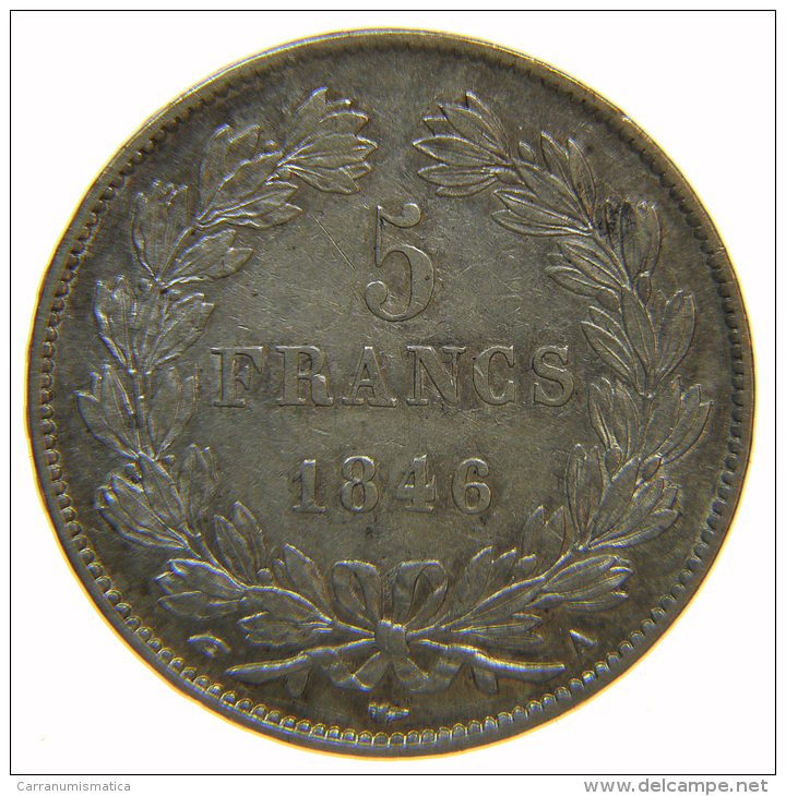 FRANCIA FRANCE 5 FRANCS 1846 A LOUIS PHILIPPE - 5 Francs