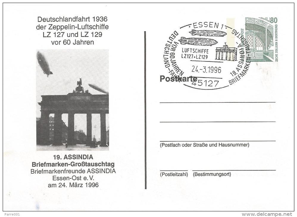 Germany 1996 Essen Zeppelin Airplane Cover - Zeppelins