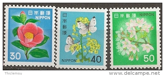 Japon - N° 1343/45  Fleurs - Nuovi