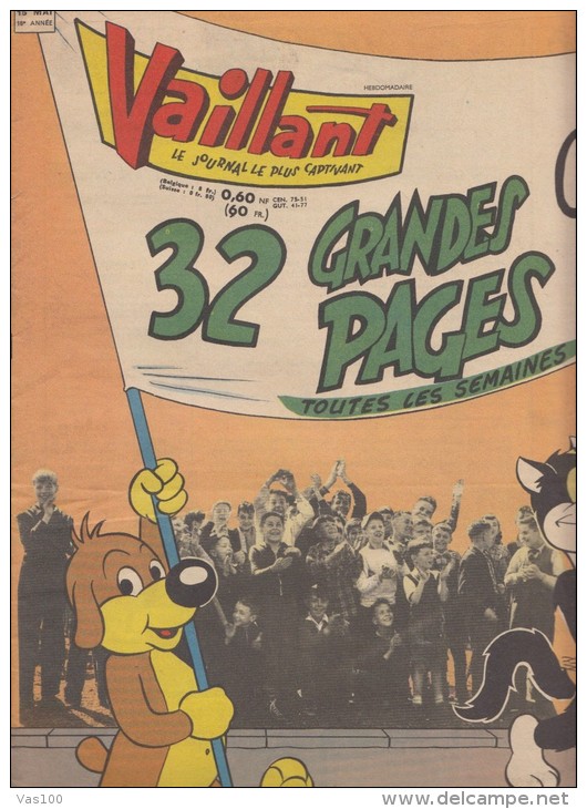 VAILLANT COMICS MAGAZINE, 7X, NR: 669, 679, 737, 747, 764, 783, 800, 1958- 1960, FRANCE