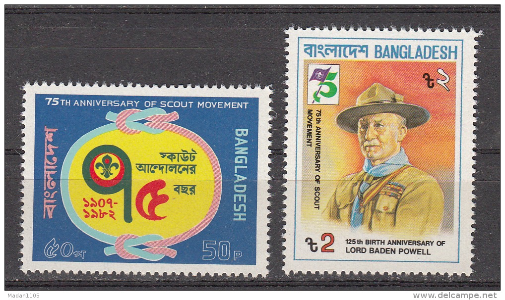 BANGLADESH, 1982, 75th Anniversary Of Boy Scout Movement, 125th Birth Anniv Of Lord Baden Powell, MNH, (**) - Bangladesh