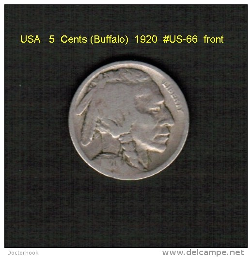 U.S.A.   5  CENTS  (BUFFALO)  1920  (KM # 134) (US-66) - 1913-1938: Buffalo