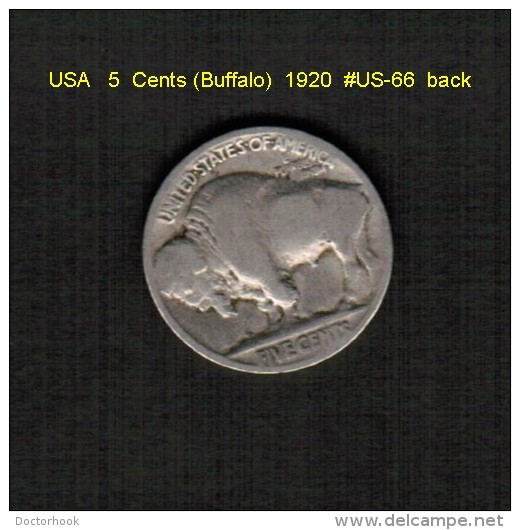 U.S.A.   5  CENTS  (BUFFALO)  1920  (KM # 134) (US-66) - 1913-1938: Buffalo