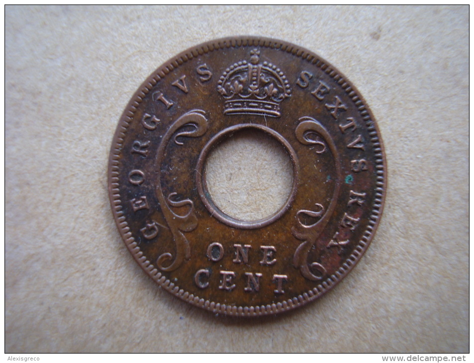 BRITISH EAST AFRICA USED ONE CENT COIN BRONZE Of 1952 - East Africa & Uganda Protectorates