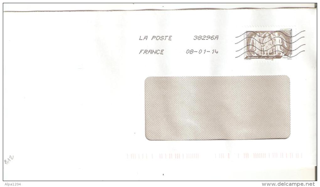 ENVELOPPE AVEC TIMBRE 2012 IMPRESSIONS DE RELIEFS "SARDONYX / ITALIE" OBLITERE - Covers & Documents