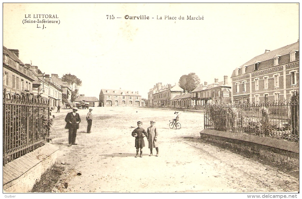 Ourville La Place Du MarchéN°715 Petite Animation (belle Jardiniere)1919 - Ourville En Caux