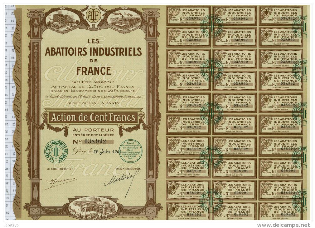 Les Abattoirs Industriels De France, Statuts à Toulouse - Agriculture