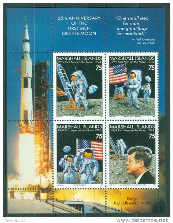 Marshall Islands - 1994 Moon Landing Block MNH__(TH-7948) - Marshallinseln