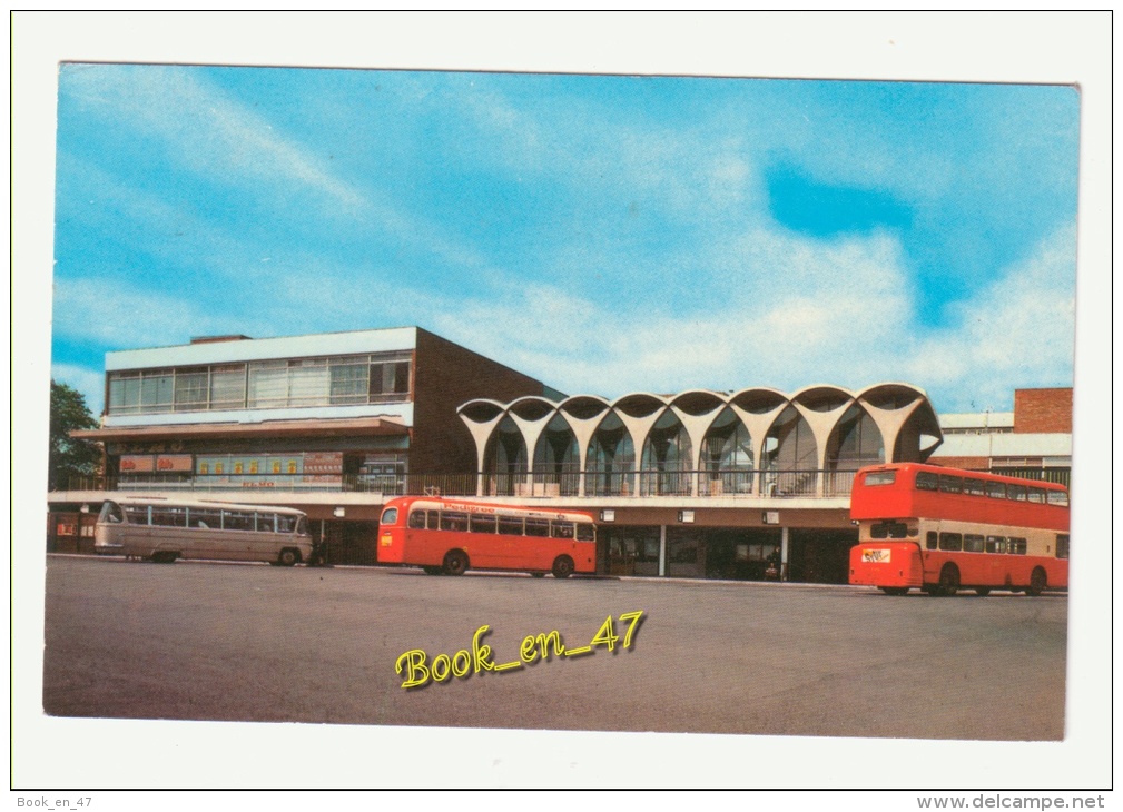 {35204} Angleterre , Hanley , Bus Station And Shopping Centre ; Car, Bus à étage - Stoke-on-Trent