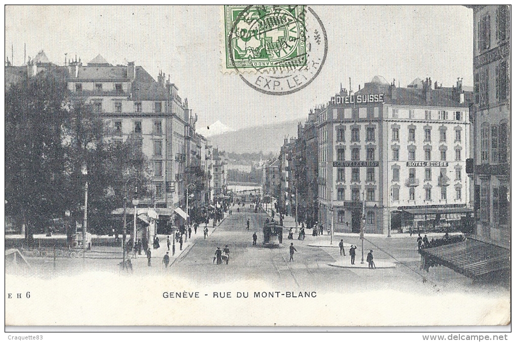 GENEVE  - RUE DU MONT-BLANC   Belle Carte Animée! - Genève