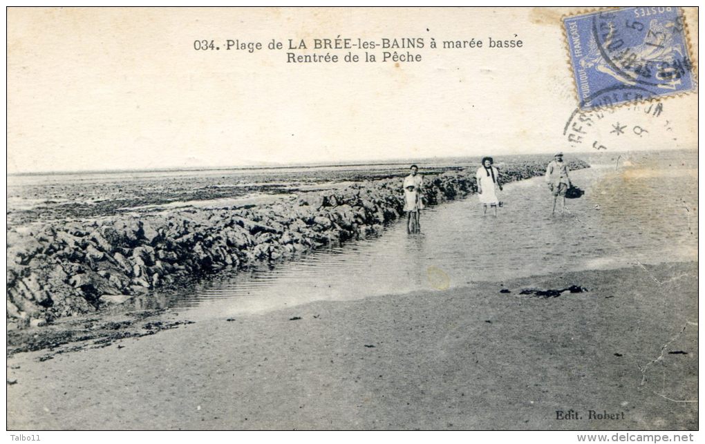 Plage De La Brée Les Bains à Marée Basse - Rentrée De Pêche - Autres & Non Classés