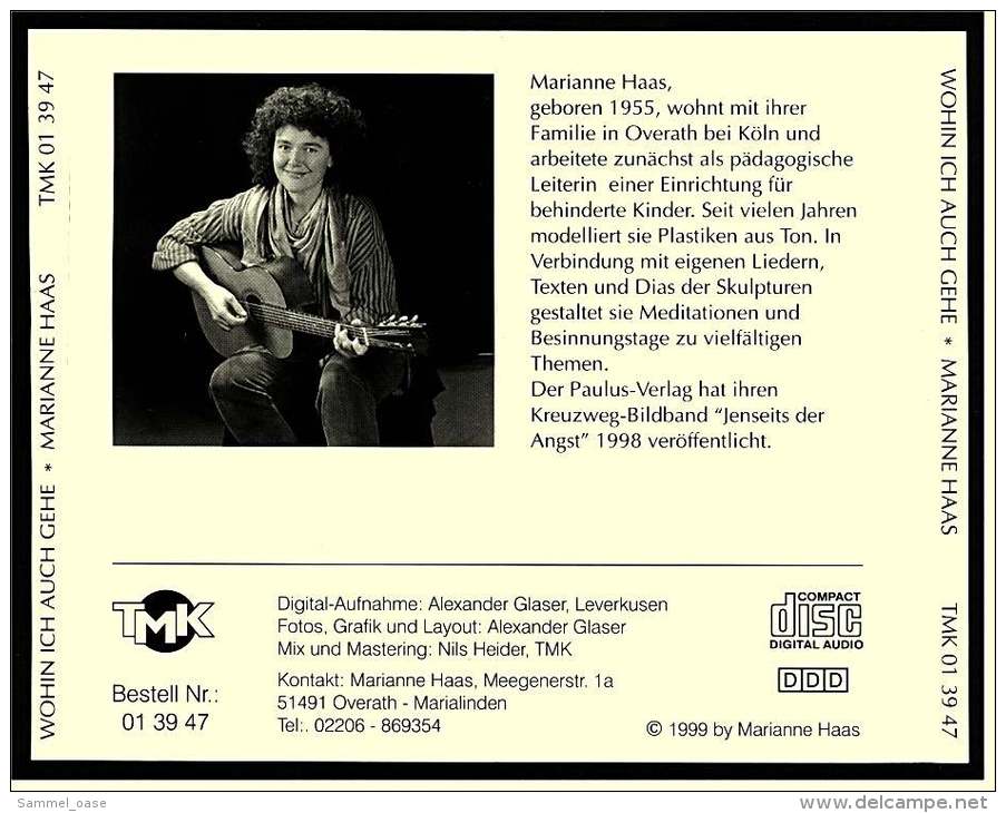 Musik CD -  Wohin Ich Auch Gehe  -  Marianne Haas  -  Nr. TMK 01 39 47 Von 1999 - Sonstige - Deutsche Musik