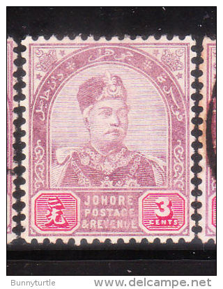 Malaya Johore 1892-94 Sultan Abubaker 3c Mint - Johore