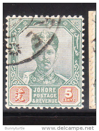 Malaya Johore 1896-99 Sultan Ibrahim 5c Used - Johore