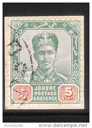 Malaya Johore 1896-99 Sultan Ibrahim 5c Used - Johore