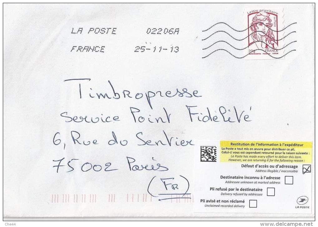 Lettre De La Poste. (Voir Commentaires) - Lettres & Documents