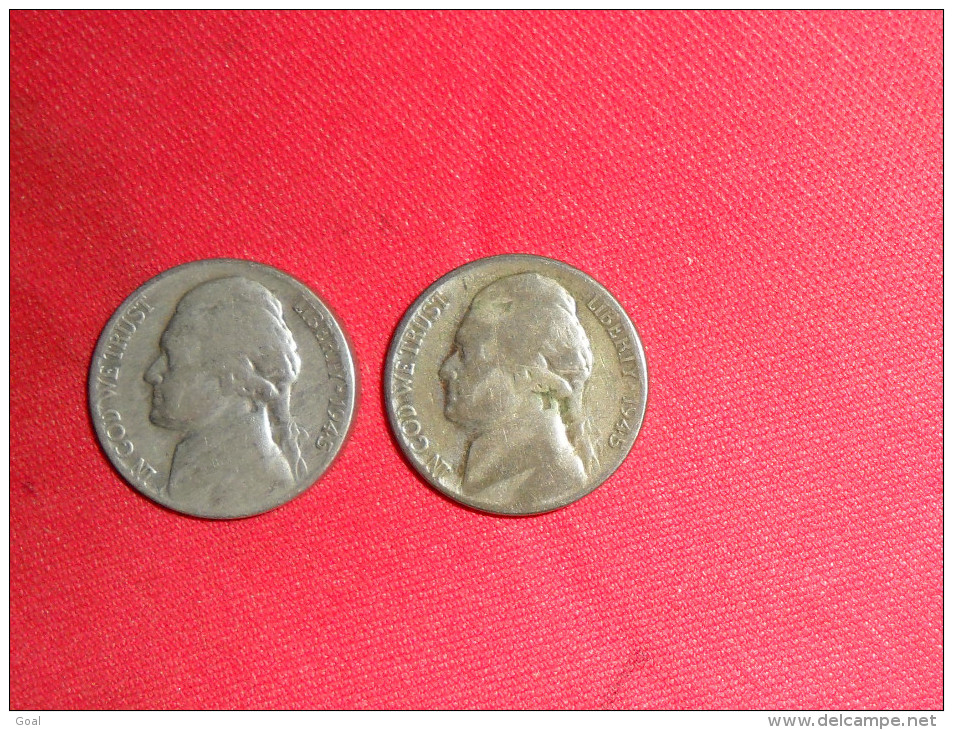 Lot/ Five Cent (2 Ateliers) De 1945 P + La 1945 S/  En TTB. - 1909-1958: Lincoln, Wheat Ears Reverse