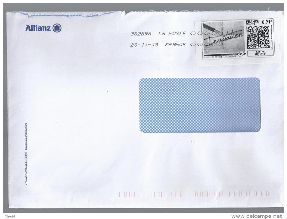 Lettre Avec Vignette. (Voir Commentaires) - 1999-2009 Illustrated Franking Labels