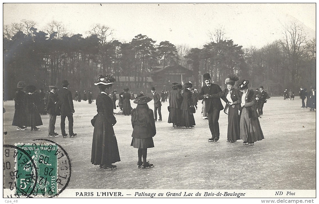 Paris : L´Hiver, Patinage Au Grand Lac Du Bois De Boulogne - Sonstige & Ohne Zuordnung