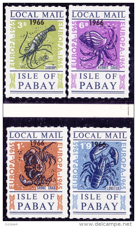 11050# ISLE OF PABAY LOCAL MAIL EUROPA 1966 SHRIMP HERMIT CRAB SHORE CRAB  LOBSTER LOCAL ISSUE MHN ** - Local Issues