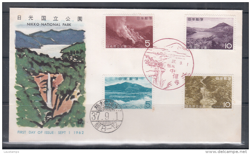 Japan 1962 2nd National Park Series, Mt. Chausu, Mt. Nantai FDC - Volcanes