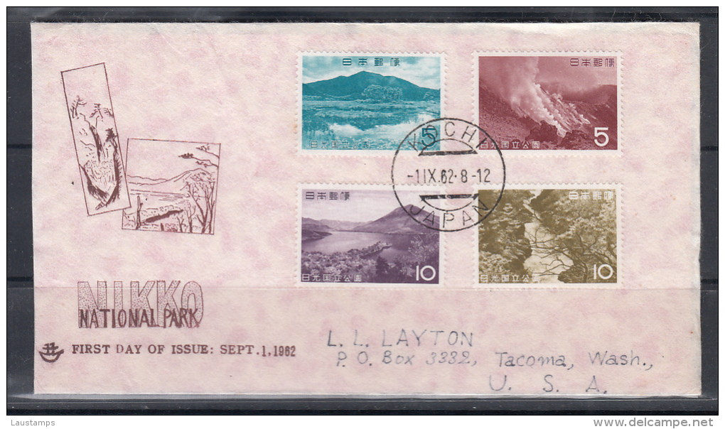 Japan 1962 2nd National Park Series, Mt. Chausu, Mt. Nantai FDC - Volcanes