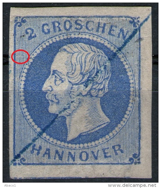 Federzug Auf 2 Groschen Blau - Hannover Nr. 15a Mit PF - Hanover