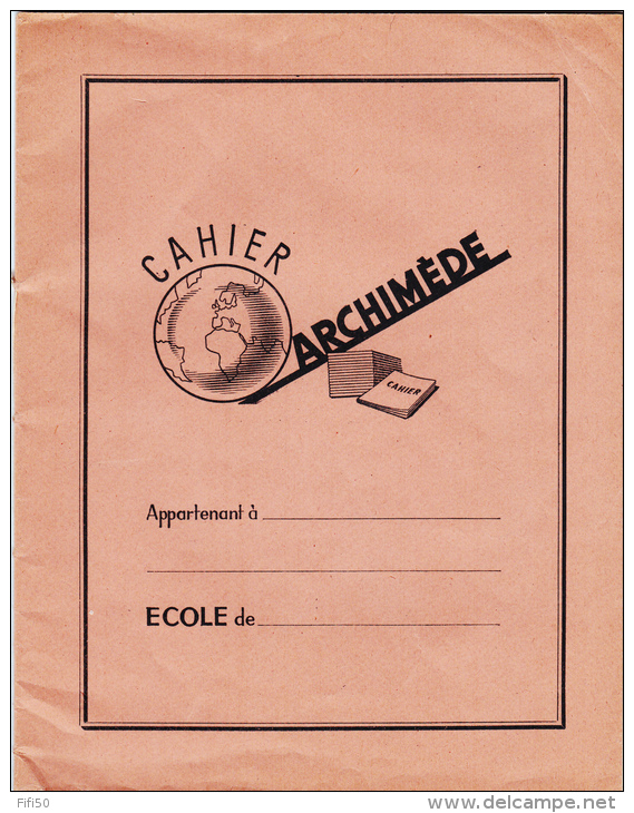 CAHIER ARCHIMEDE Gros Carreaux  Non écrit   4 Em De Couverture Tables Des 4 Opérations - Andere & Zonder Classificatie