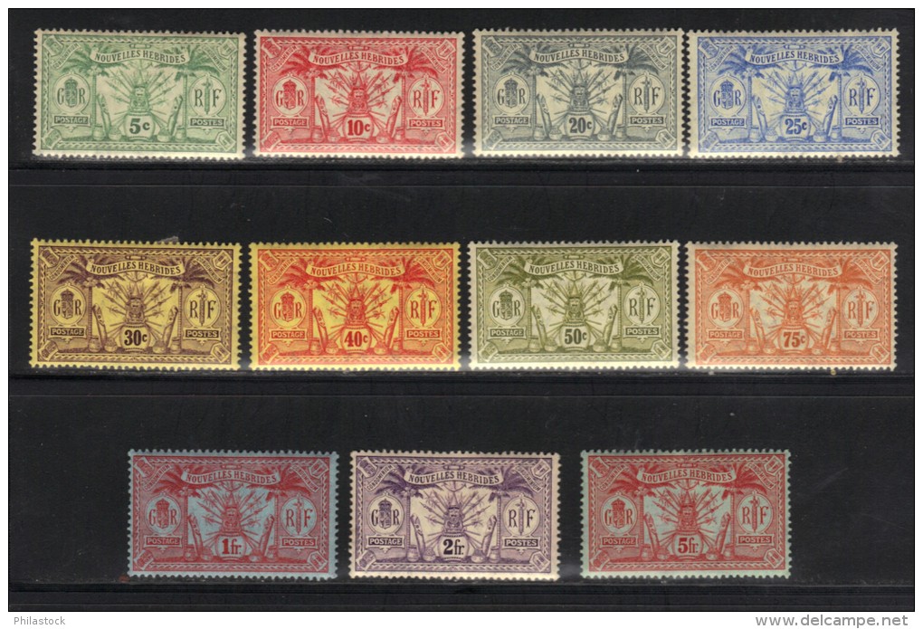 NOUVELLES HEBRIDES N° 27 à 37 * - Unused Stamps