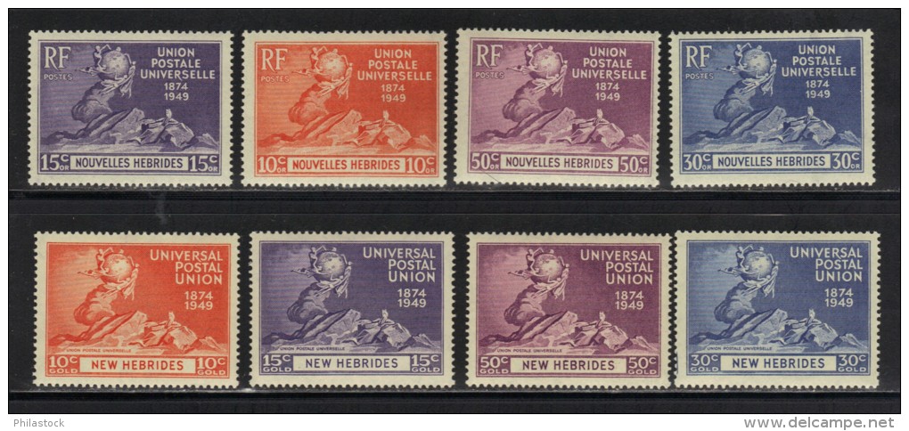 NOUVELLES HEBRIDES N° 136 à 143 */** - Unused Stamps