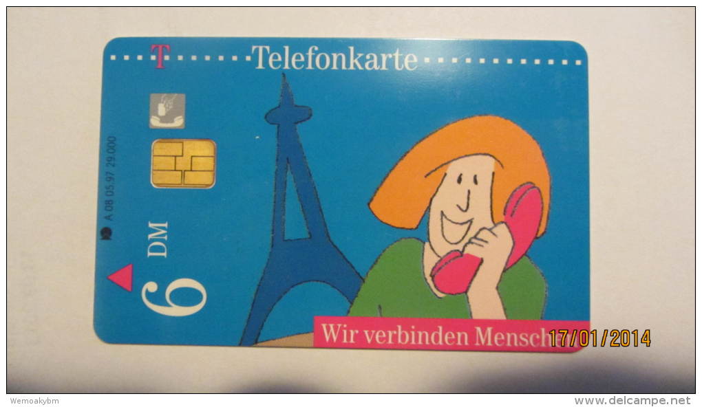 Telefonkarte Der Deutschen Telekom "Wir Verbinden Menschen" 6 DM, 05.97 Auflage: 29.000 - A + AD-Series : D. Telekom AG Advertisement