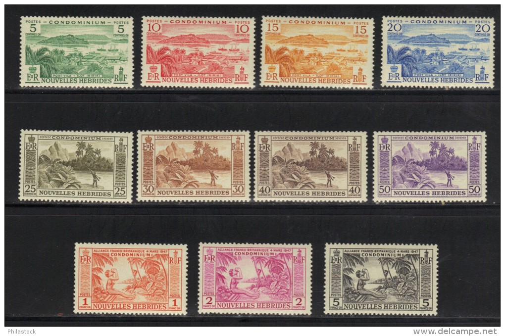 NOUVELLES HEBRIDES N° 175 à 185 * - Unused Stamps