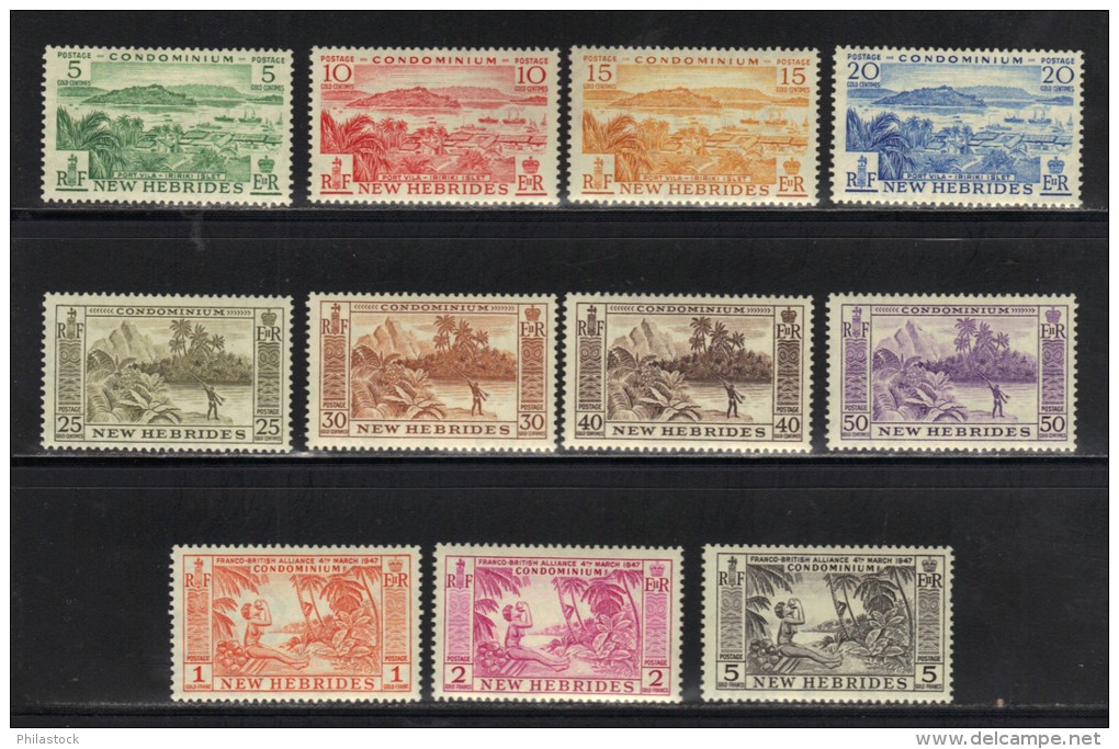 NOUVELLES HEBRIDES N° 186 à 196 * - Unused Stamps