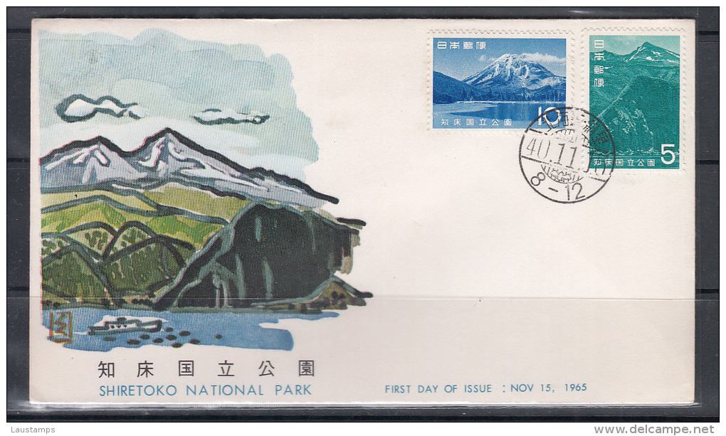 Japan 1965 2nd National Park Series, Shiretoko, Mt. Rausu FDC - Volcans