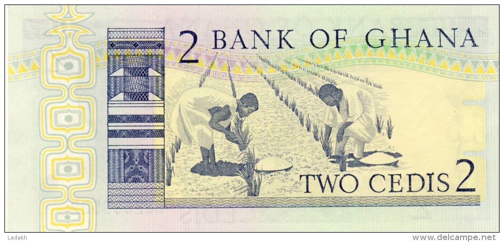 BILLET # GHANA # 1982  # 2 CEDIS   #  PICK 18 # NEUF  # - Ghana