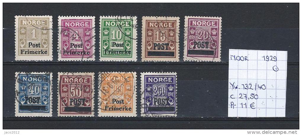 Noorwegen 1929 - Yv. 132/40 - Michel 141/49 Gest./obl./used - Gebruikt