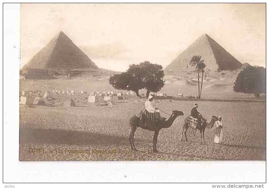 EGYPTE LA GRANDE ET SECONDE PYTAMIDE (CHAMEAU) REF  16481 - Pyramiden