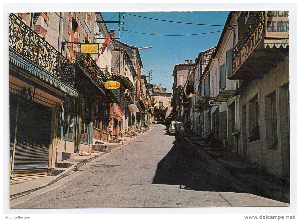 Montflanquin, Rue Saint-Pierre, Les Editions Du Moulin 769/4, Tabac, Pernelle, Société Générale, Renault 4L - Monflanquin