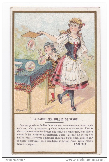 C.BERIOT LILLE - TOM TIT - LA SCIENCE AMUSANTE-LA DANSE DES BULLES DE SAVON-CIRCA 1900 - Tiendas