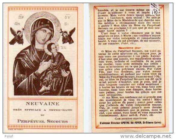 Neuvaine Trés Eficace A Notr Dame Du Perpétuel Secours   (63194) - Imágenes Religiosas