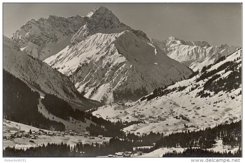 Austria Picture Postcard Kleinwalsertal Posted 1956 From Tiefenbach Bei Oberstdorf (Germany) With Cancel Winter Sports - Kleinwalsertal