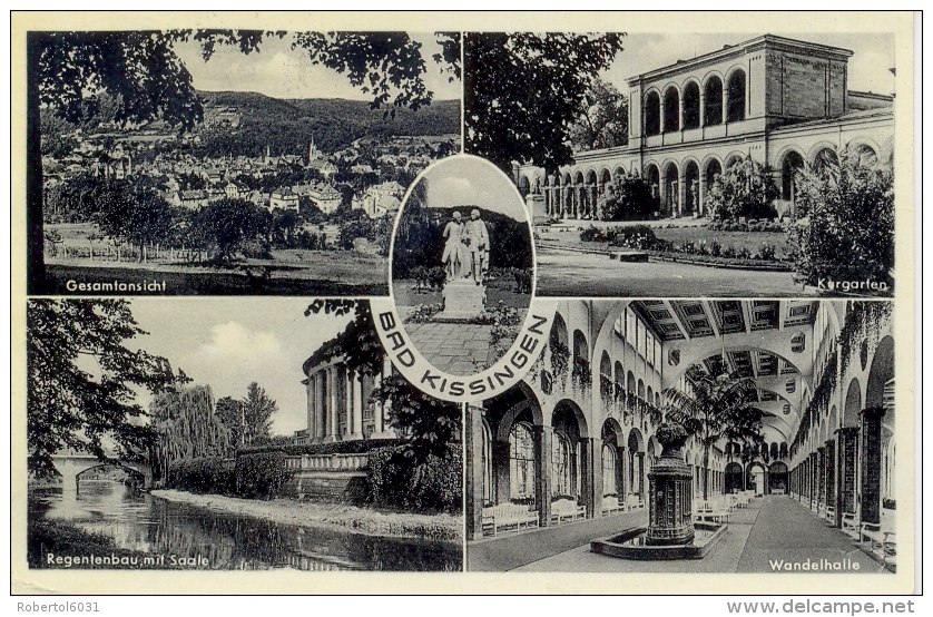 Germany BRD 1955 Picture Cancel Of Rakoczy Spring In Bad Kissingen On Picture Postcard - Termalismo